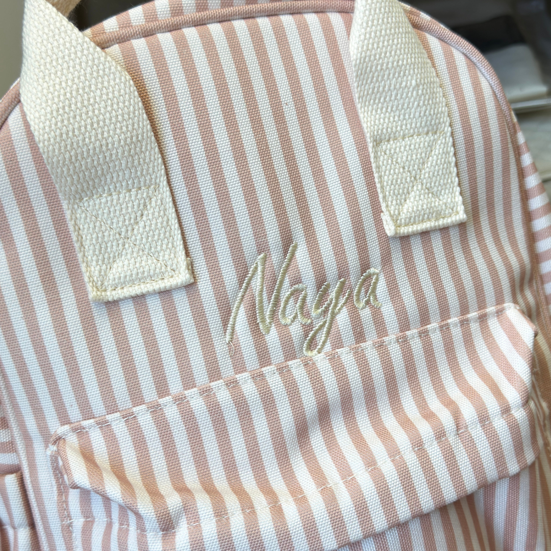 Pink stripes | תיק גן פסים ורוד