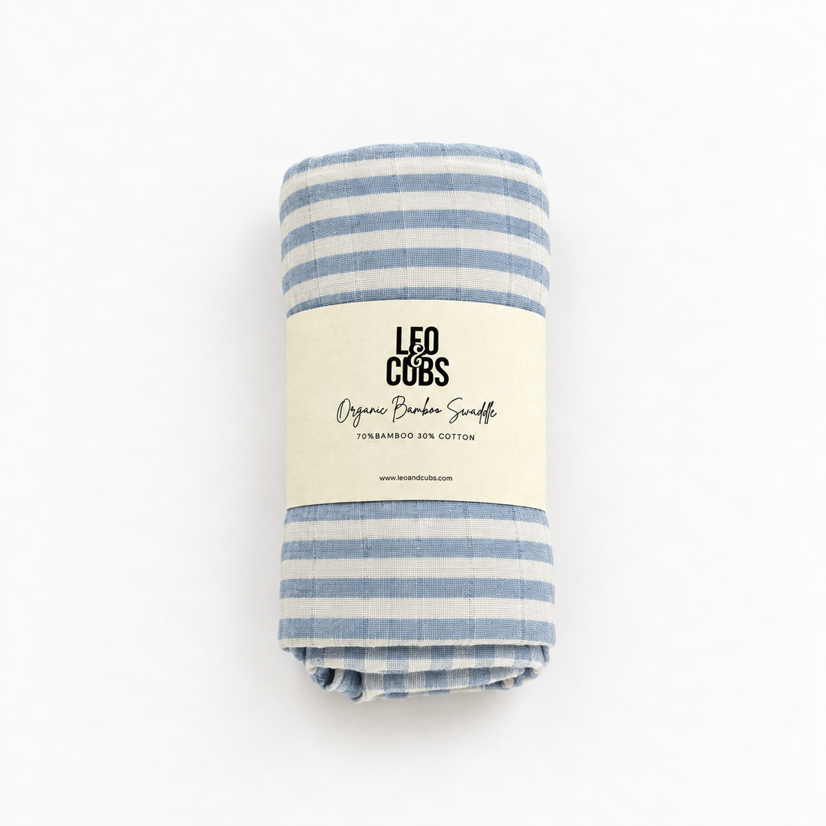 Blue Stripes Muslin Bamboo חיתול במבוק ענק פסים כחול