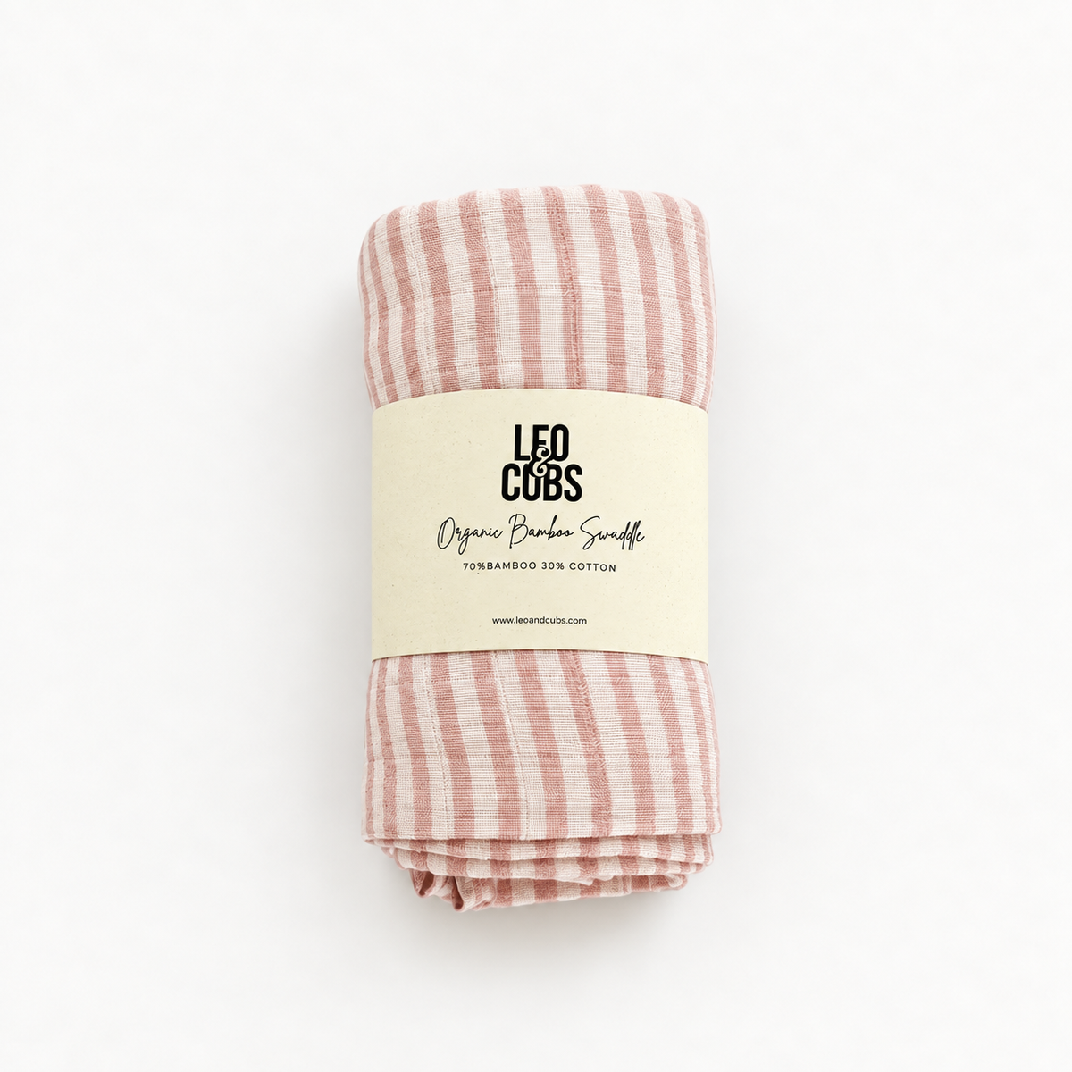Pink Stripes Muslin Bamboo חיתול במבוק ענק פסים ורוד