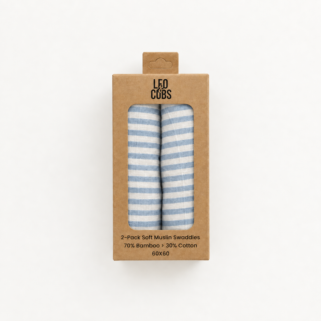 Blue Stripes Muslin Bamboo  חיתול במבוק פסים כחול