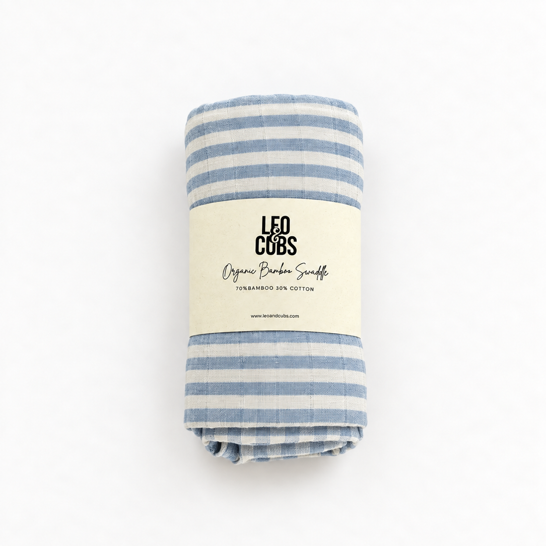 Blue Stripes Muslin Bamboo חיתול במבוק ענק פסים כחול
