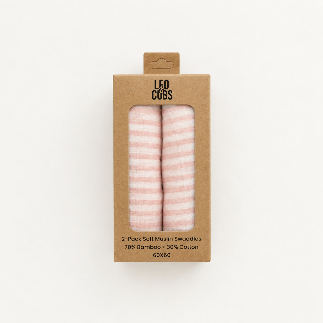 Pink Stripes Muslin Bamboo  חיתול במבוק פסים ורוד